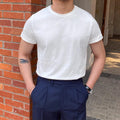 British-style Dandy Mens Summer T-shirt With A Small Neckline