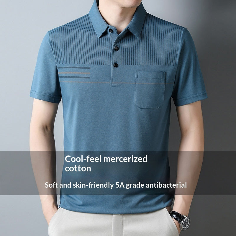 Men's Casual Thin Breathable Striped T-Shirt
