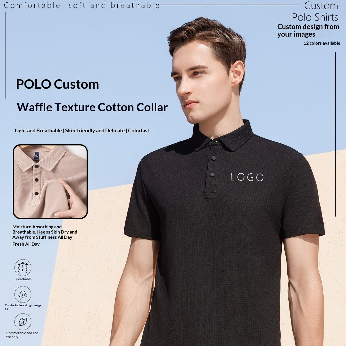 Polo Work Uniform Lapel-collar Short-sleeve Cultural Shirt