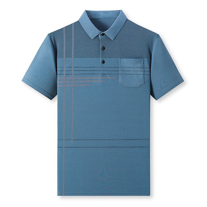 Men's Casual Thin Breathable Striped T-Shirt
