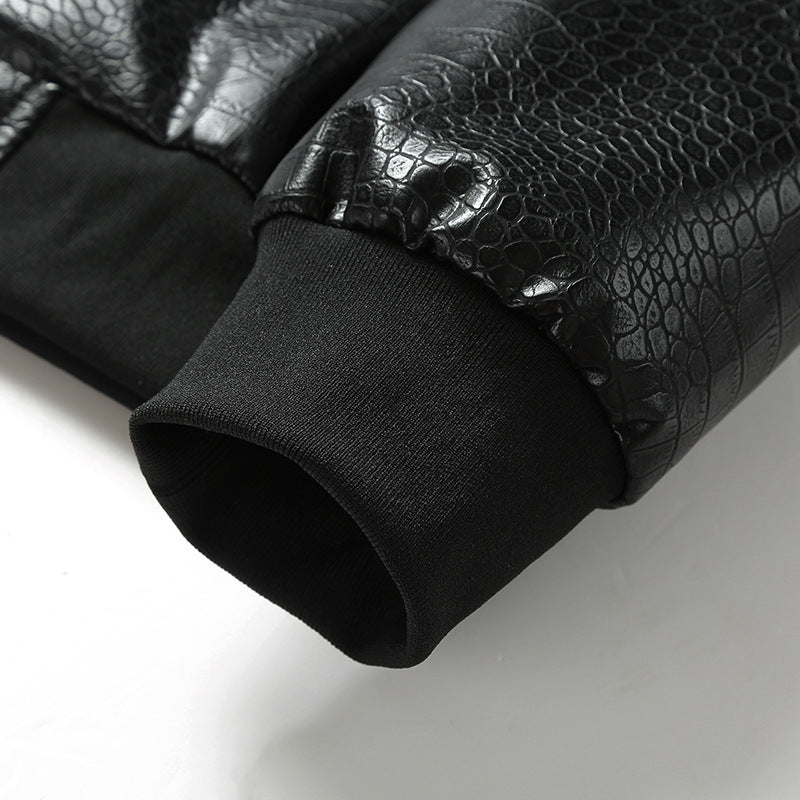 Fashionable Casual Trendy Leather Jacket Coat For Men