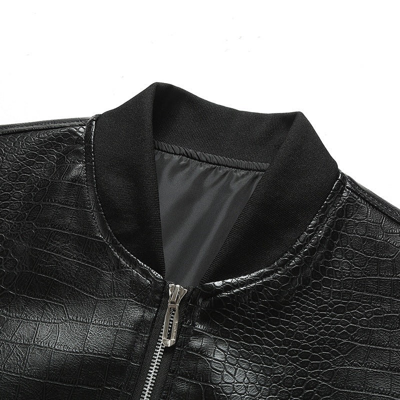 Fashionable Casual Trendy Leather Jacket Coat For Men