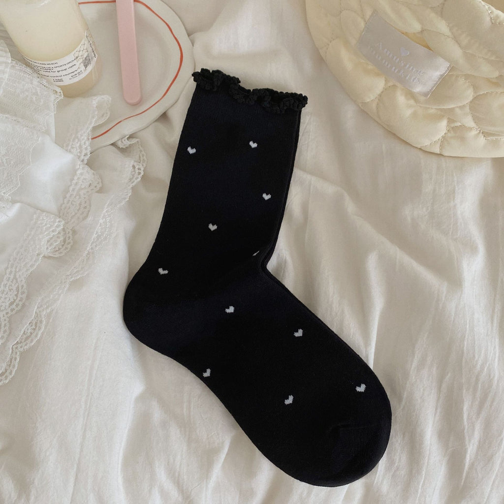 SpringSummer 3D Bowknot Boneless Mid-Calf Socks
