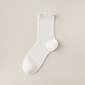Summer Socks For Children Fungal Edge Thin Mesh Loose Mouth Stacked Breathable Middle Tube Socks