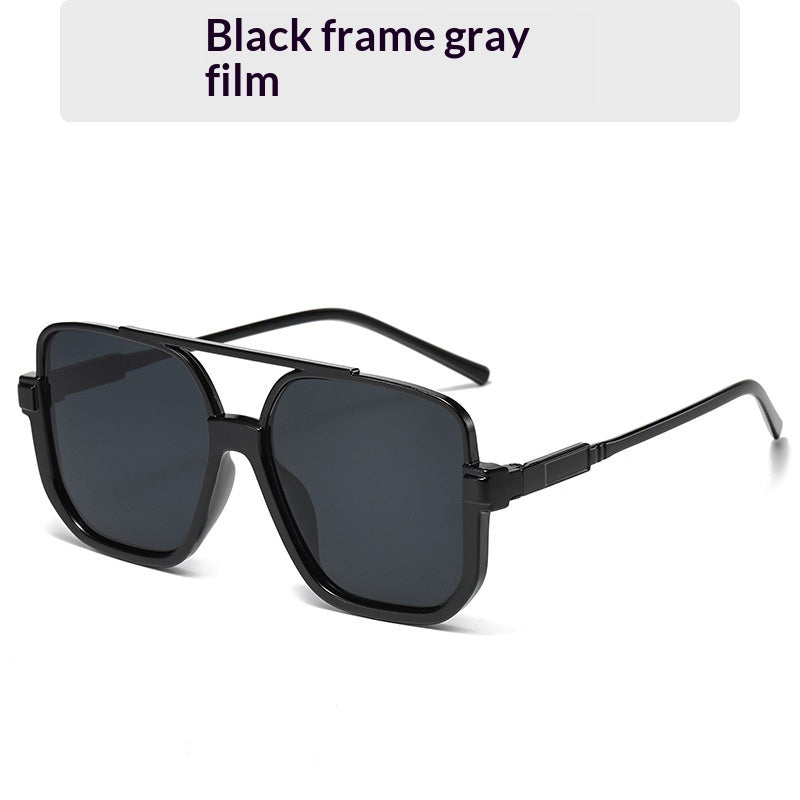 Full-frame Square Double-bridge European And American-style Vintage Fashionable Versatile Sun Glasses