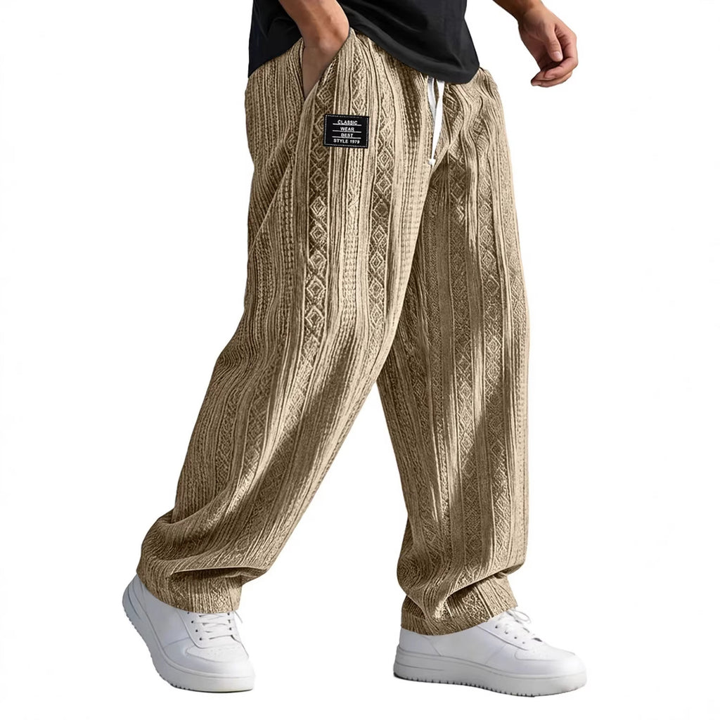 European And American Style Pocketed Straight-Leg Loose Lace-Up Sporty Casual Pants For SpringSummer