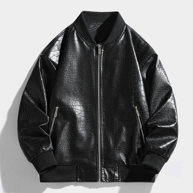 Fashionable Casual Trendy Leather Jacket Coat For Men