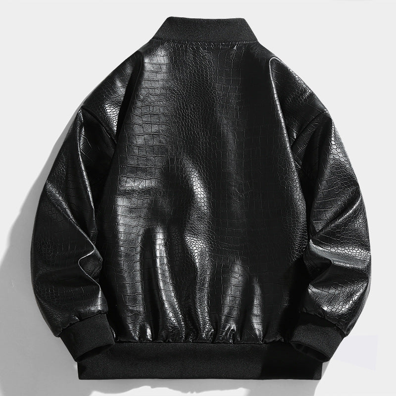 Fashionable Casual Trendy Leather Jacket Coat For Men