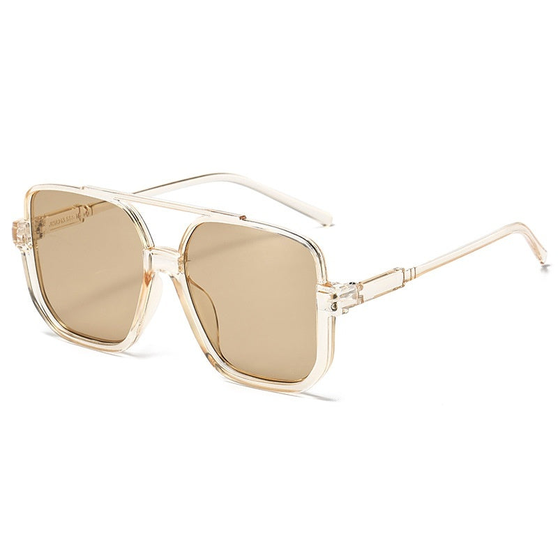 Full-frame Square Double-bridge European And American-style Vintage Fashionable Versatile Sun Glasses