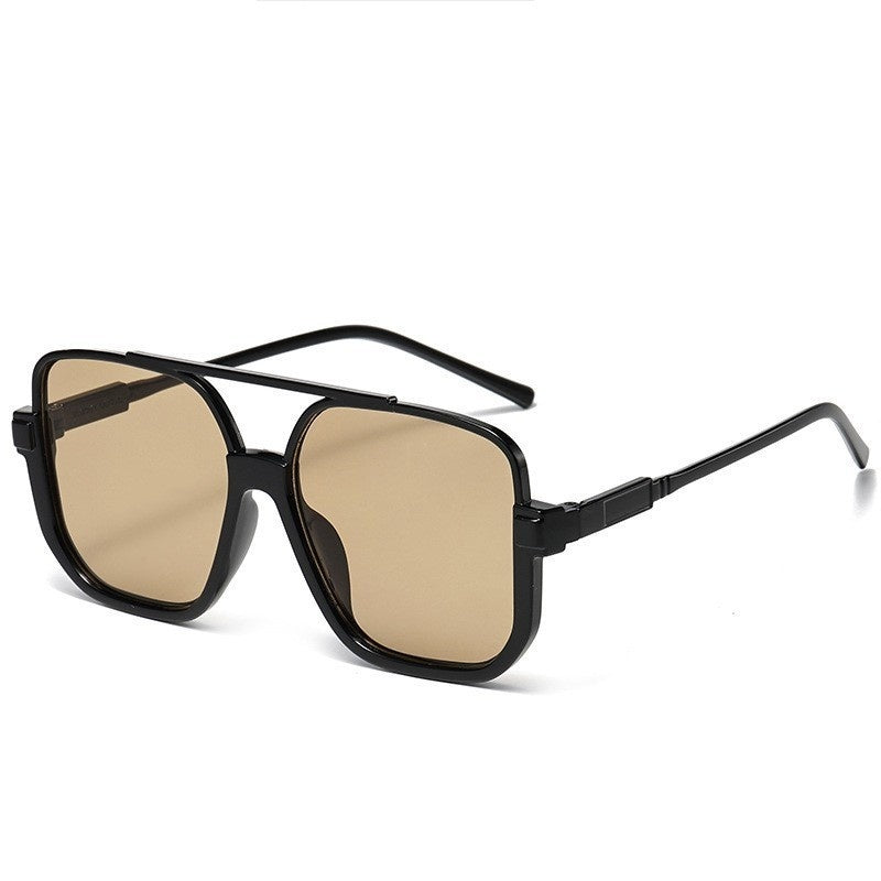 Full-frame Square Double-bridge European And American-style Vintage Fashionable Versatile Sun Glasses