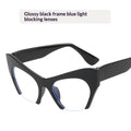 Fashionable Personalized Semi-Frame Cut-Out Cat-Eye Plain Glasses