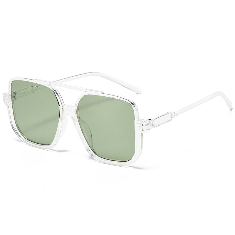 Full-frame Square Double-bridge European And American-style Vintage Fashionable Versatile Sun Glasses