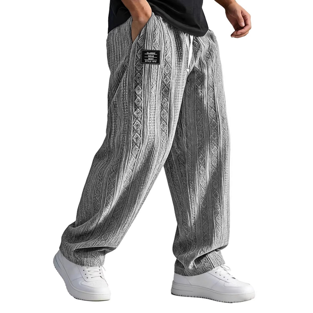European And American Style Pocketed Straight-Leg Loose Lace-Up Sporty Casual Pants For SpringSummer