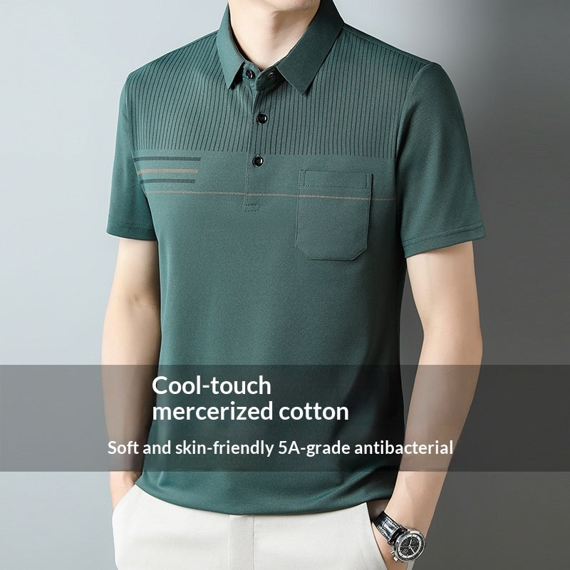 Men's Casual Thin Breathable Striped T-Shirt