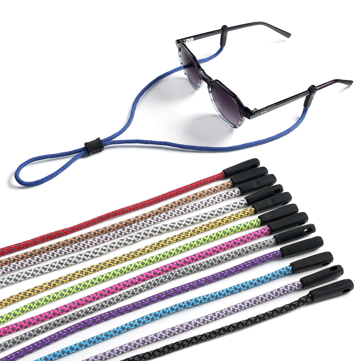 Sports Anti-slip Rope Fluorescent Color Reflective Glasses Rope