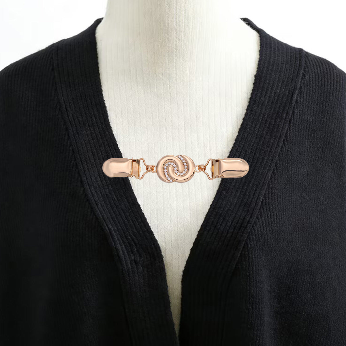 Retro Hollow-out Shawl Cardigan Dress With A Fitted Waist And Secure Fasteners