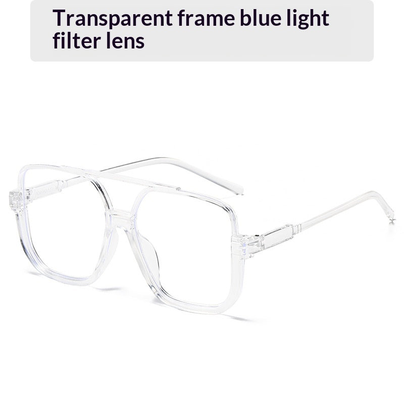 Full-frame Square Double-bridge European And American-style Vintage Fashionable Versatile Sun Glasses